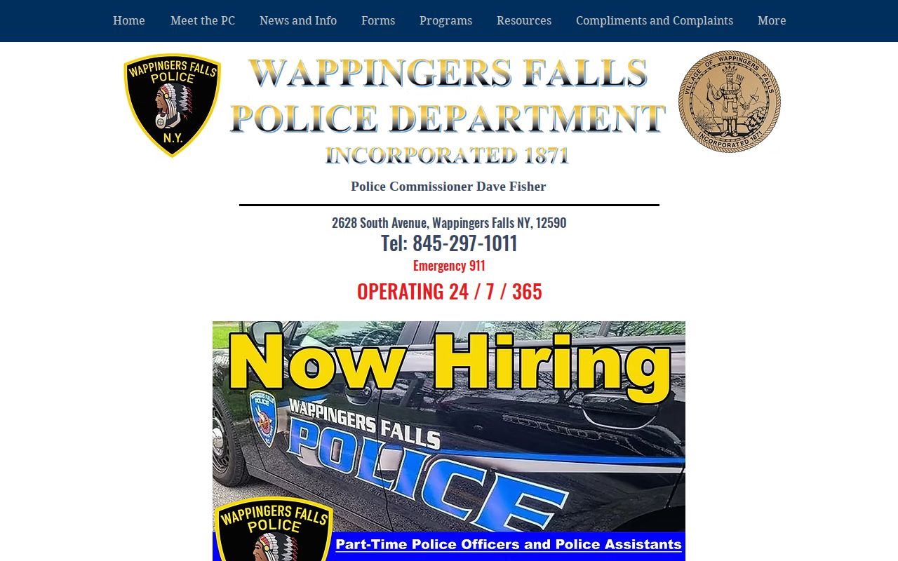 Village of Wappingers Falls Police Department separate from Wappinger arrest records